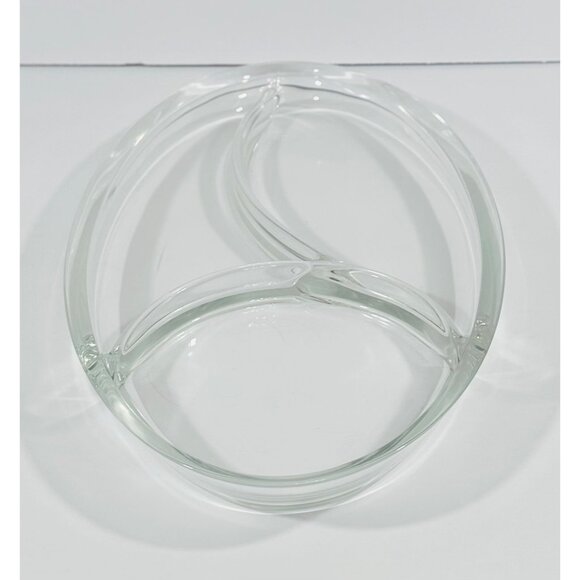 Luigi Bormioli Michelangelo Masterpiece Divided Glass Hors Doeuvre Tray Plate - Picture 8 of 9